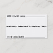 Kinder kernen voor de inkttroep klantenkaartje (Achterkant)