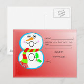 Kinder Kerst Bedankt Post Kaart (Voorkant / Achterkant)