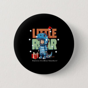 Kinder kerst brullen dinosaurus Kinder jongens ker Ronde Button 5,7 Cm