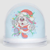 Kinder kerst Bunny Snow Wereldbol Sneeuwbol (Voorkant)
