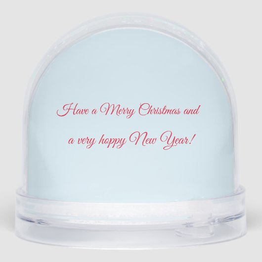 Kinder kerst Bunny Snow Wereldbol Sneeuwbol (Achterkant)