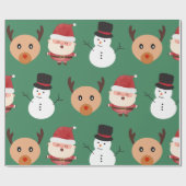 Kinder kerst cadeaupapier (Vlak)