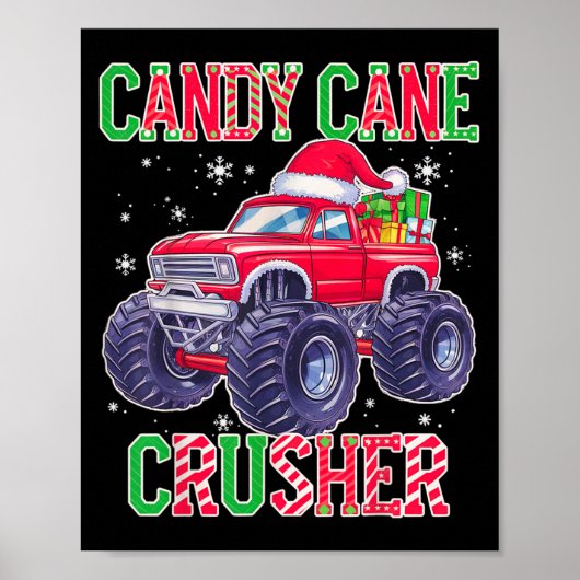 Kinder Kerst Candy Cane Crusher Xmas Monster Tru Poster (Voorkant)