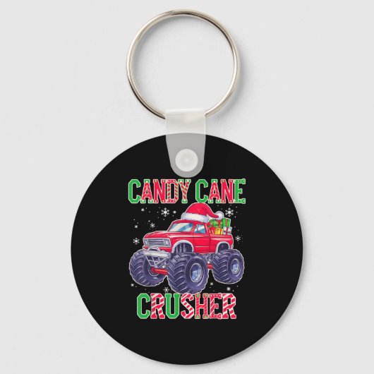 Kinder Kerst Candy Cane Crusher Xmas Monster Tru Sleutelhanger (Voorkant)