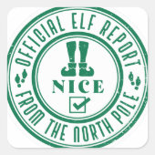 Kinder kerst elf mooi vierkante sticker (Voorkant)