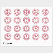 Kinder kerst elf ondeugend ronde sticker (Vel)