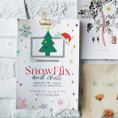 Kinder kerst feestuitnodiging kaart