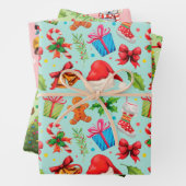 Kinder kerst inpakpapier vel (In situ)