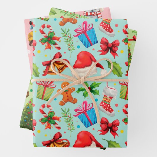 Kinder kerst inpakpapier vel (In situ)