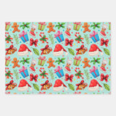 Kinder kerst inpakpapier vel (Voorkant)