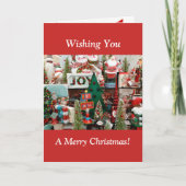 Kinder Kerst Kaart UW aangepaste tekst Santa (Voorkant)