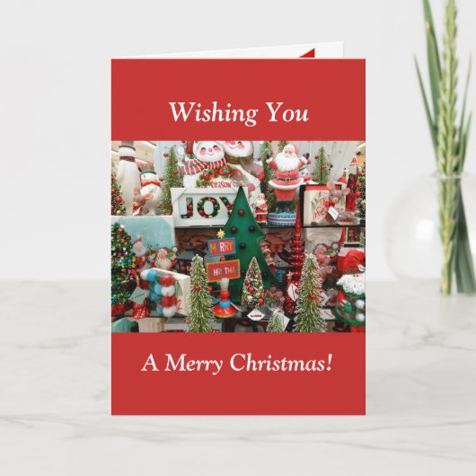 Kinder Kerst Kaart UW aangepaste tekst Santa (Voorkant)