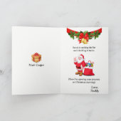 Kinder Kerst Kaart UW aangepaste tekst Santa (Binnen)