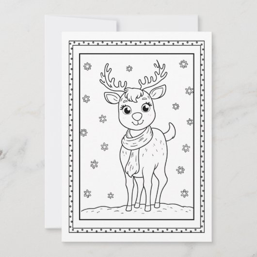 Kinder Kerst Kleuren Flat Note Kaart (Voorkant)