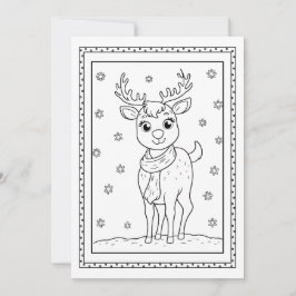 Kinder Kerst Kleuren Flat Note Kaart