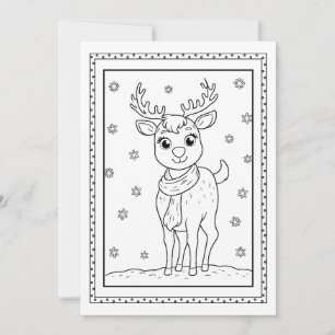 Kinder Kerst Kleuren Flat Note Kaart
