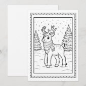 Kinder Kerst Kleuren Flat Note Kaart (Voorkant / Achterkant)