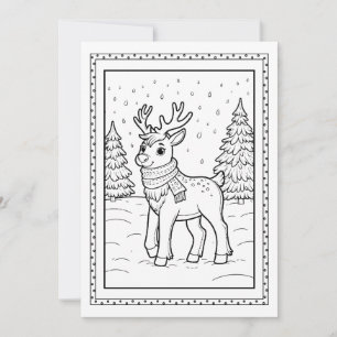 Kinder Kerst Kleuren Flat Note Kaart