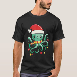 Kinder kerst met luid kerstfeest Octopus Pajama T-shirt