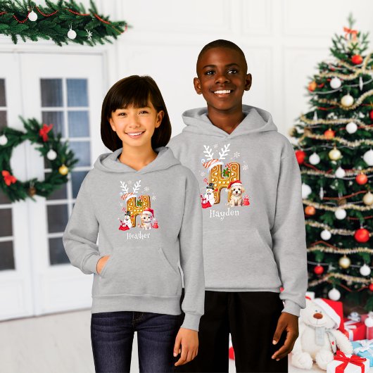 Kinder Kerst Santa Gingerbread Alphabet H Girl