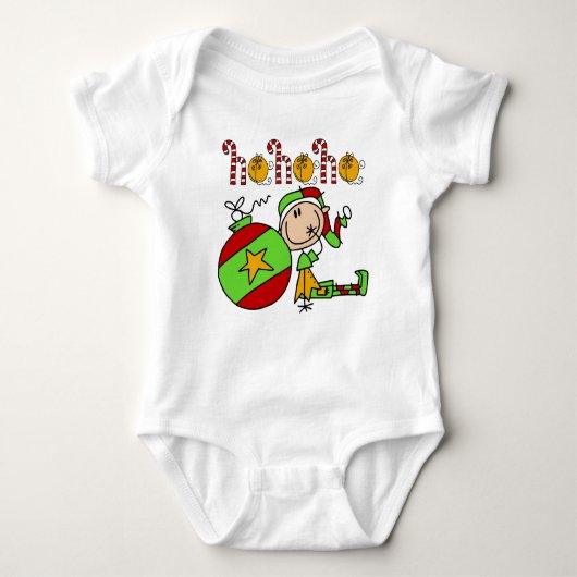 Kinder Kerst Schattige Elf Jingle Bells Romper (Voorkant)