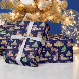 Kinder Kerst Schattigee Feestdieren Beer Cadeaupapier