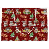 Kinder Kerst Schattigee Feestdieren Beer Groot Cadeauzakje (Achterkant)