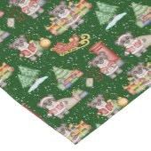 Kinder Kerst Schattigee Feestdieren Beer Korte Tafelloper (Hoek)