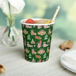 Kinder Kerst Schattigee Feestdieren Beer Papieren Bekers