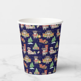 Kinder Kerst Schattigee Feestdieren Beer Papieren Bekers