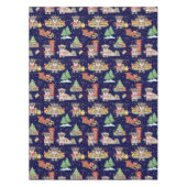 Kinder Kerst Schattigee Feestdieren Beer Tafelkleed (Voorkant)