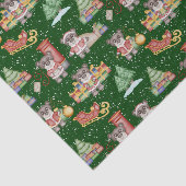 Kinder Kerst Schattigee Feestdieren Beer Tissuepapier (Detail)