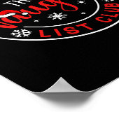 Kinder kerst trotse lid van de stoute lijst poster (Hoek)