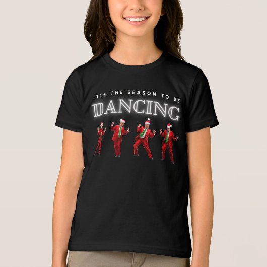 Kinder Kerst Trump Dancing T-shirt (Voorkant)
