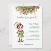 Kinder kerstafscheid van je elfjongensbrief kaart (Voorkant)