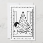 Kinder kerstboom kleuren Flat Note Kaart (Voorkant)
