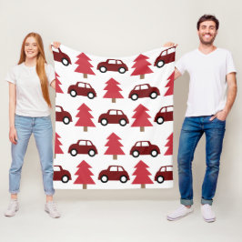 Kinder kerstboom met rode Speelgoed Fleece Deken