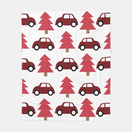 Kinder kerstboom met rode Speelgoed Fleece Deken (Voorkant)