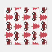 Kinder kerstboom met rode Speelgoed Fleece Deken (Voorkant (Horizontaal))