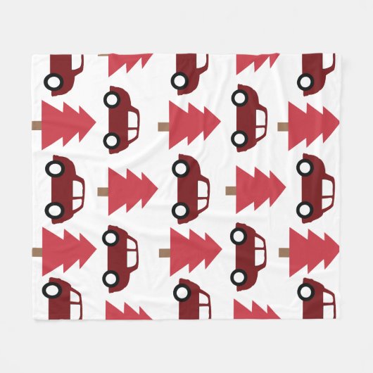 Kinder kerstboom met rode Speelgoed Fleece Deken (Voorkant (Horizontaal))