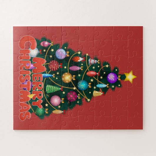 Kinder kerstboom Puzzle Legpuzzel (Horizontaal)