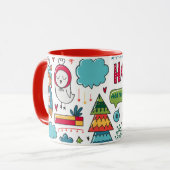 Kinder kerstboomschildpadden mok (Voorkant links)