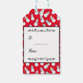 Kinder kerstcadeaufoto op maat van Snowman Cadeaulabel (Achterkant)