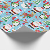 Kinder kerstcadeaupapier cadeaupapier (Hoek)