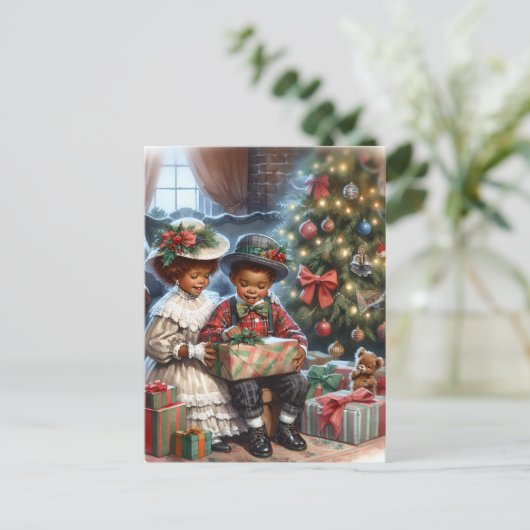  Kinder kerstcadeaus Briefkaart (Staand voorkant)