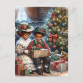 Kinder kerstcadeaus Briefkaart (Voorkant)