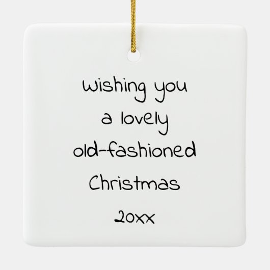 Kinder kerstcadeaus Keramisch Ornament (Achterkant)