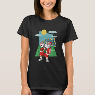 Kinder kerstdagen Voetbal kerstman 2022 Sportprogr T-shirt