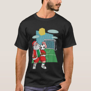 Kinder kerstdagen Voetbal kerstman 2022 Sportprogr T-shirt