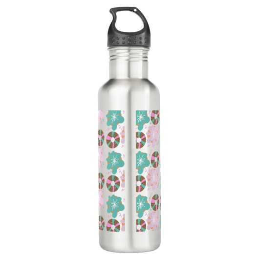 Kinder kerstdonuts Doodle Pink Thermal Tumbler Waterfles (Achterkant)